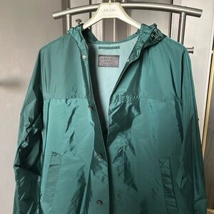 Prada Men's Green Rain Coat